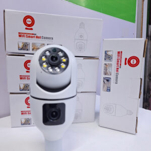 V380 Pro surveillance bulb Wi-Fi camera 2 lens 2 views nanny 2-way audio re