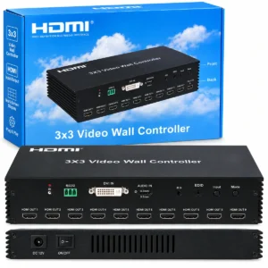 3x3 HDMI video wall controller for 9 screens