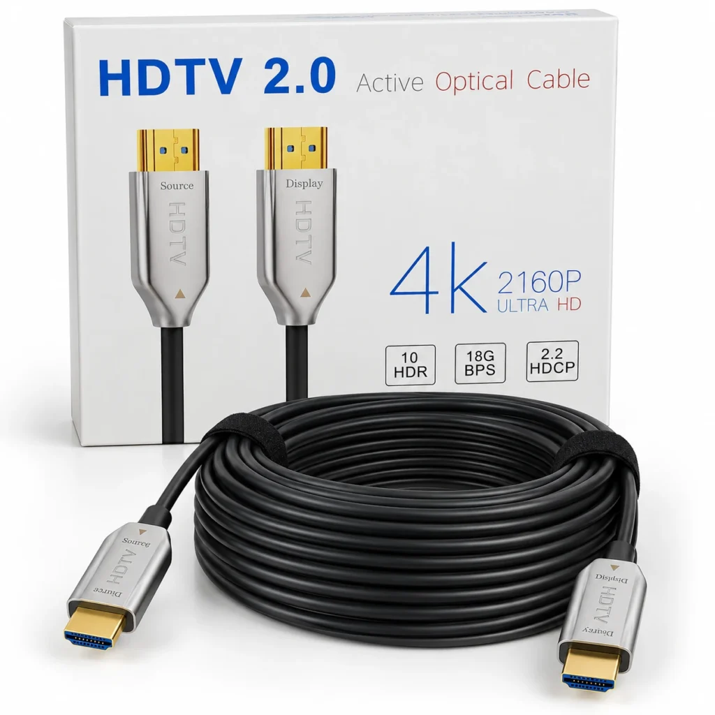 Active Optical Fiber HDMI Cable 100M 4K 18Gbps