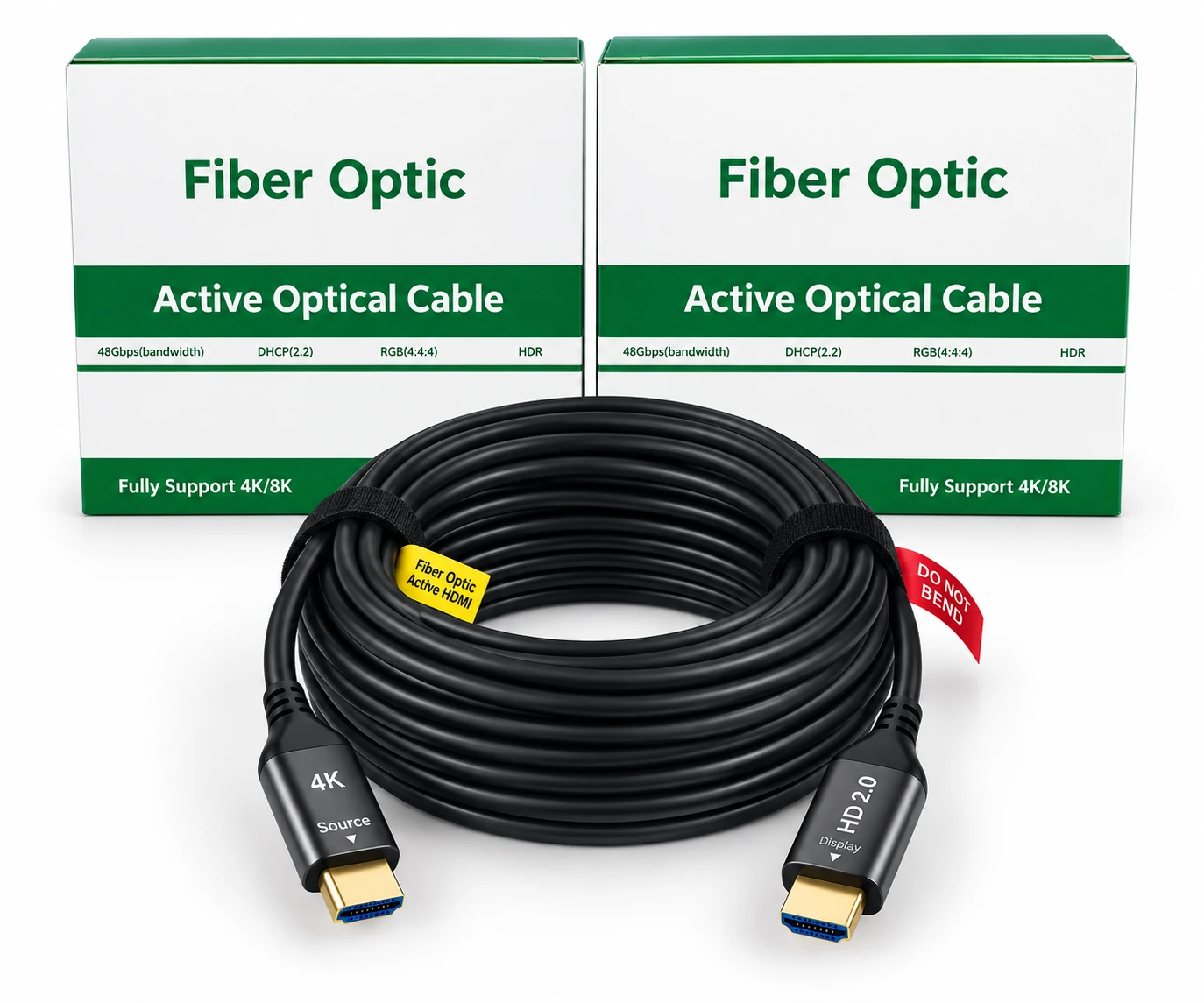 Active Optical Fiber HDMI Cable 30M 4K 8K 48Gbps