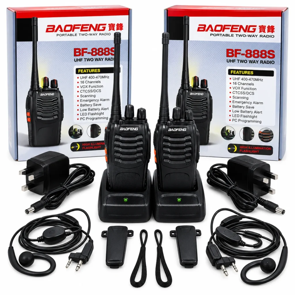 Baofeng BF-888S UHF walkie talkie two-way radio 2-piece set
