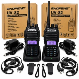 Baofeng UV-82 dual band VHF UHF walkie talkie 2-piece set
