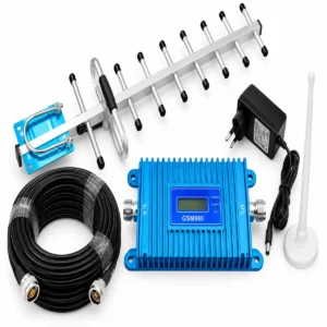 GSM980 900MHz 2G signal booster kit with Yagi antenna, indoor antenna and 10m cable