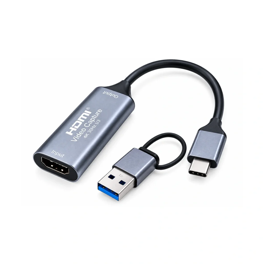 HDMI Video Capture Card USB-C & USB-A 1080p 60Hz