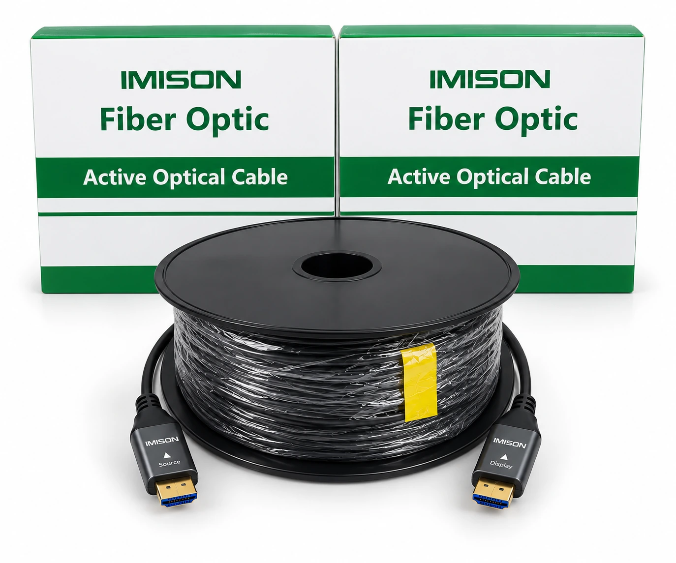 Buy IMISON 40M Active Optical Fiber HDMI cable in Kenya with 4K/8K, up to 48Gbps, HDR and RGB 4:4:4 support for compatible HDMI equipment.