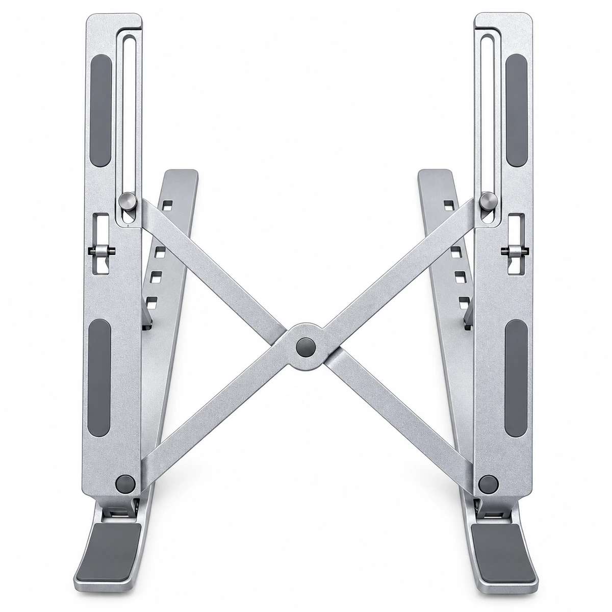 Adjustable scissor metallic laptop stand with anti-slip pads
