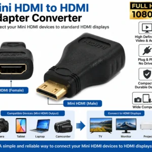 Mini HDMI male to HDMI female adapter converter