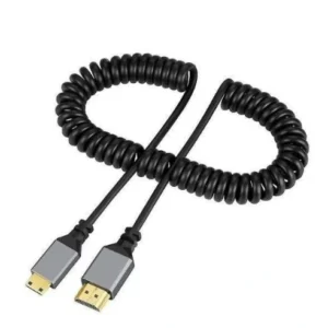 Mini HDMI to HDMI Spiral Cable 2.4m