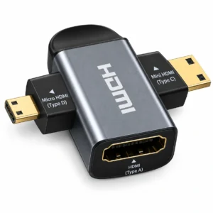 Mini Micro HDMI to HDMI 2-in-1 Adapter