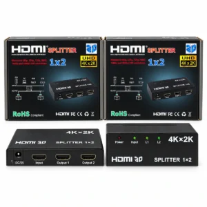 Powered 4K HDMI splitter 1x2 2 way UHD 3D