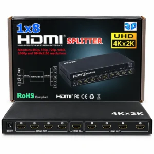 Powered 4K HDMI splitter 1x8 8 way UHD 3D