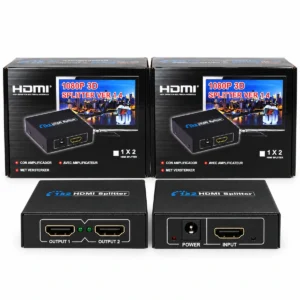 Powered 2 way HDMI splitter 1x2 Full HD 1080P