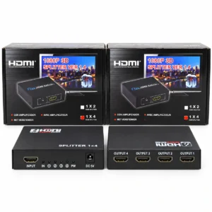 Powered 4 way HDMI splitter 1x4 Full HD 1080P