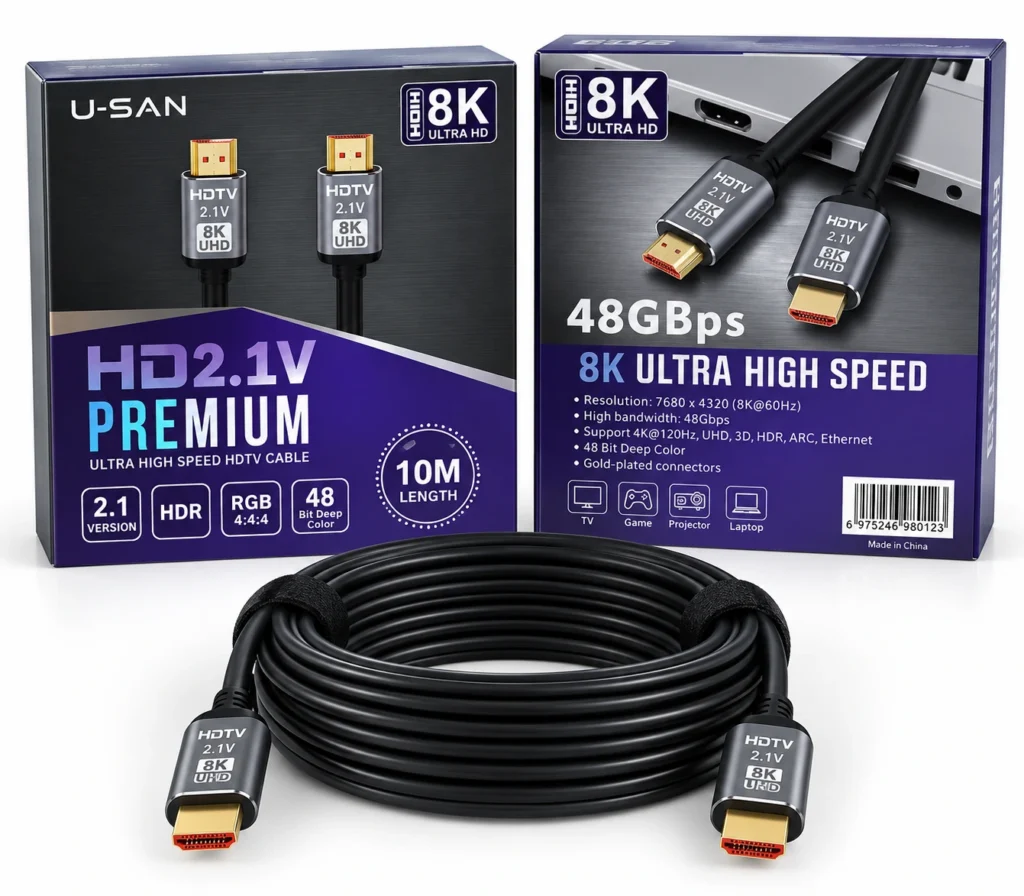 U-SAN HDMI 2.1 8K Cable 10M 48Gbps