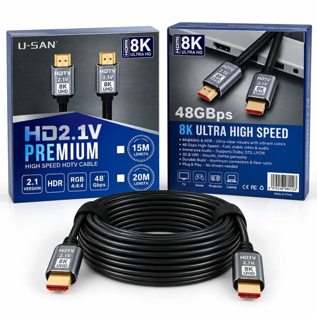 U-SAN HDMI 2.1 8K Cable 15M 48Gbps