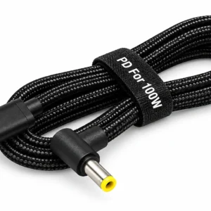 USB-C to DC 5.5x2.5mm 100W laptop charging cable
