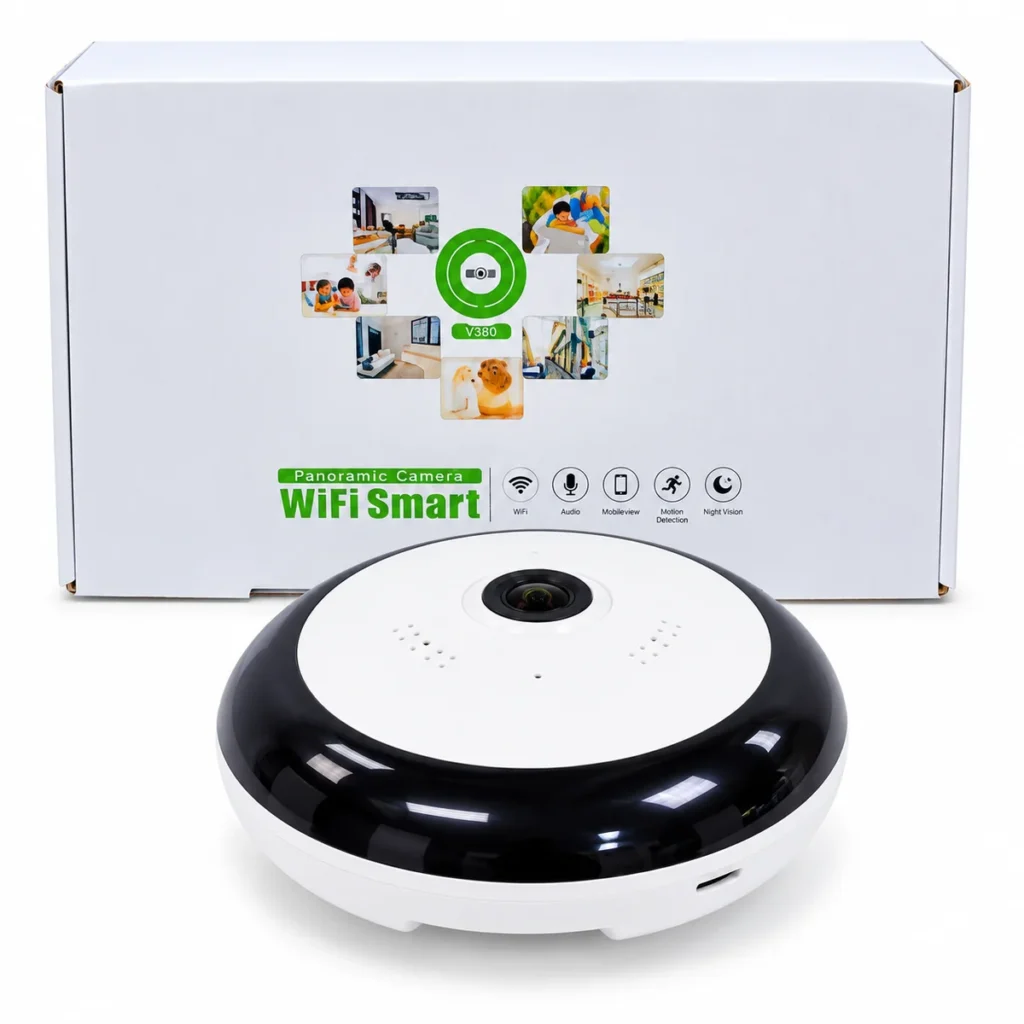 V380 Pro 360 degree fisheye panoramic WiFi indoor security camera