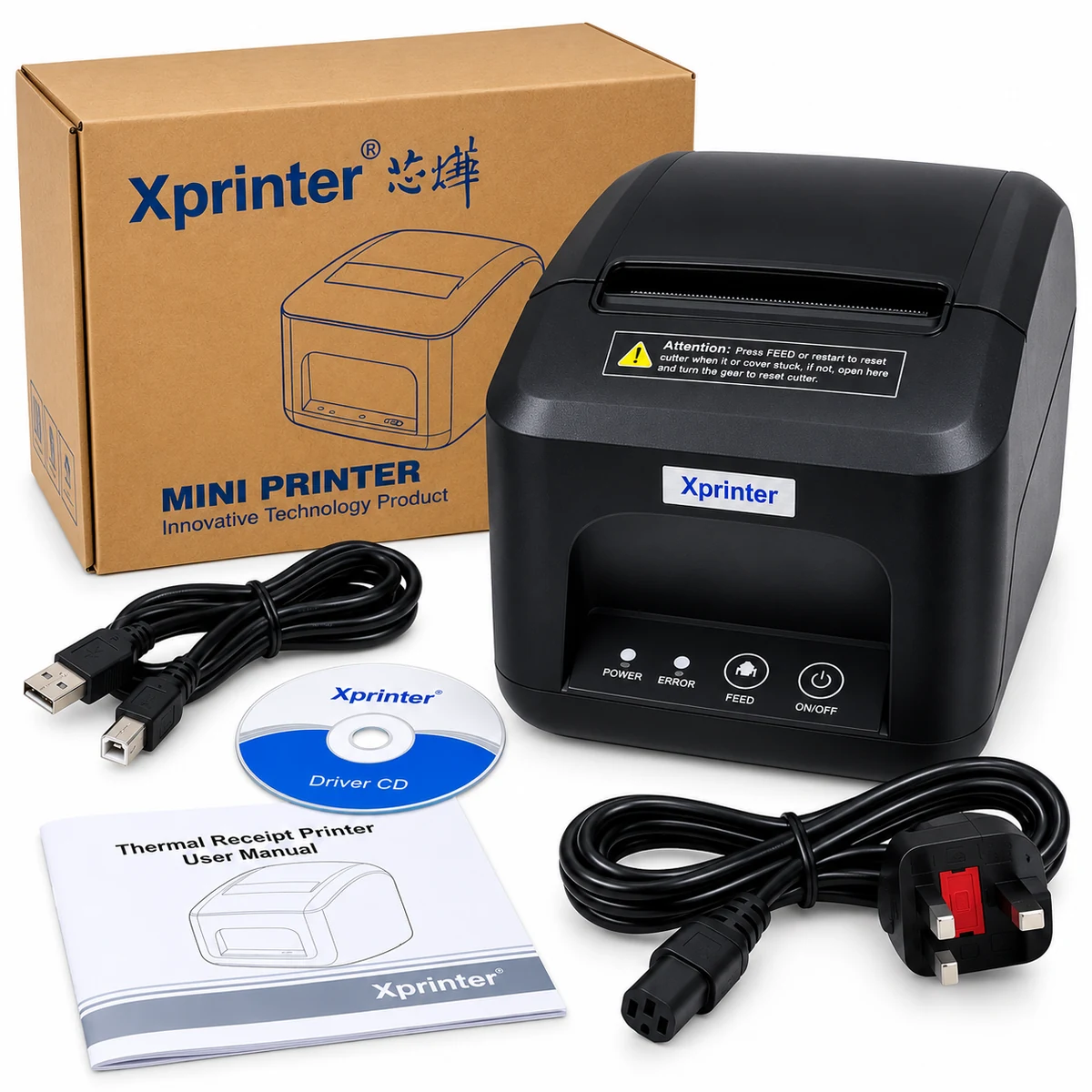 Xprinter 80mm USB thermal POS receipt printer