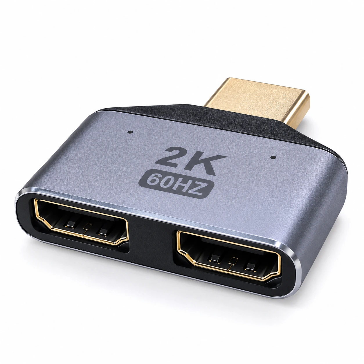 HDMI 1 to 2 splitter adapter 2K 60Hz with dual HDMI female ports