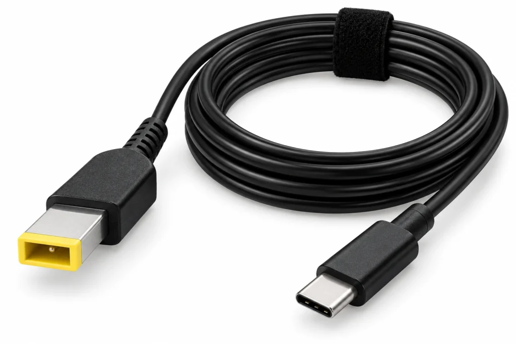 USB-C to Lenovo Slim Tip 65W laptop charging cable