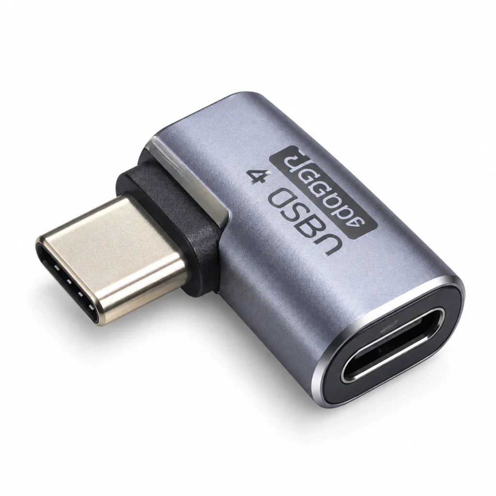USB-C male to USB-C female 40Gbps adapter