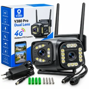 V380 Pro dual lens 4G outdoor PTZ security camera
