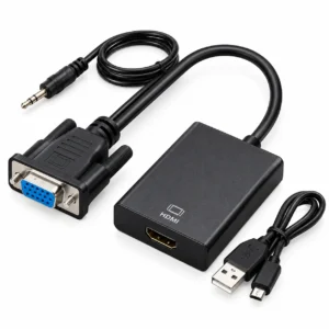 VGA to HDMI converter with audio and USB power